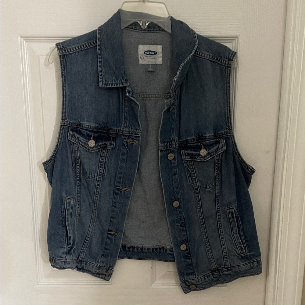Old Navy Classic Blue Denim Vest